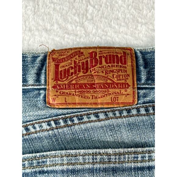 Lucky Brand Vintage Straight Men 36 Regular Inseam Gene Montesano Distressed - Picture 8 of 8